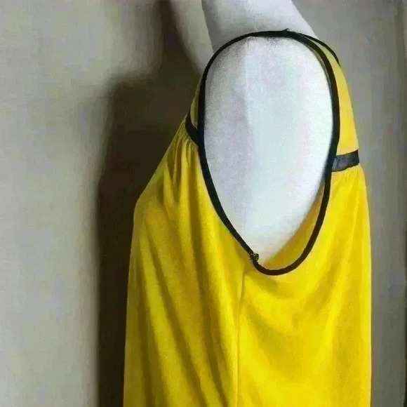 Worthington women's yellow black sleeveless blouse size medium - Picture 4 of 7